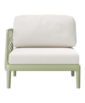 Modern 4-Piece Polypropylene Resin Modular L Shaped Patio Furniture Sectional