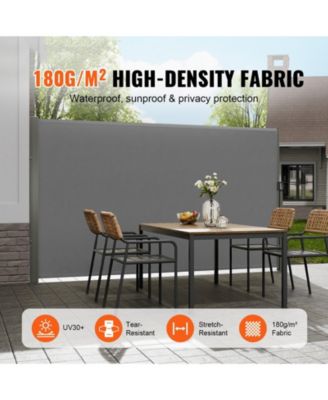 Retractable Side Awning Outdoor Privacy Screen UV Block Waterproof Divider for Patio