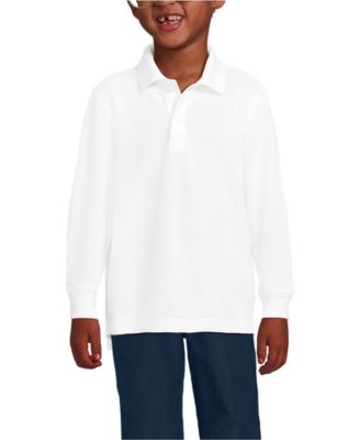 Girls Long Sleeve Mesh Polo Shirt