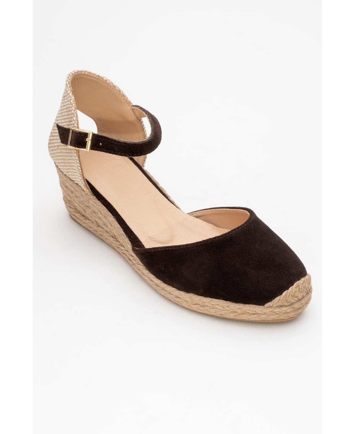 Aldea Leather Platform Espadrille (Women) - Gold leather