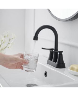 4 in. Centerset 2-Handle High-Arc Bathroom Faucet in Brushed Nickel