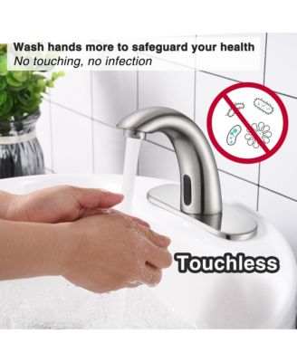 5" Touchless Bathroom Faucet with Rectangle Vessel Sink Auto Sensor