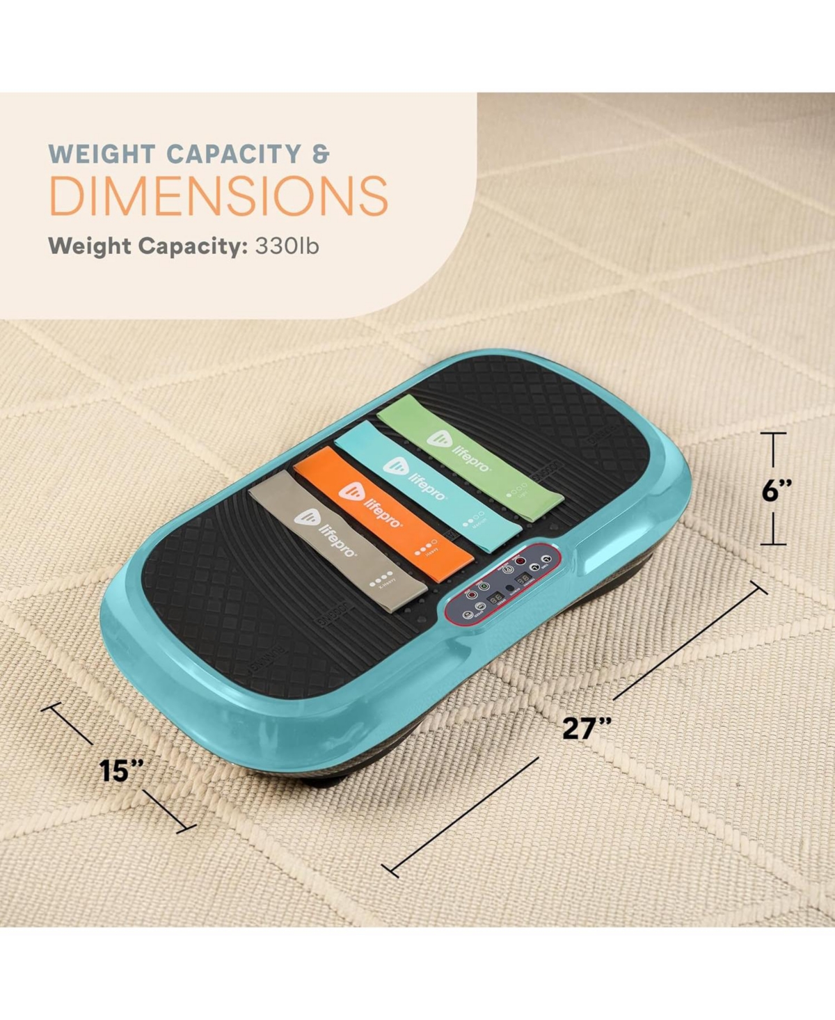 Lifepro Waver Vibration Plate – Full-Body Workout Machine with Loop Bands, 99 Speed Settings, for Muscle Activation, Toning & Recovery