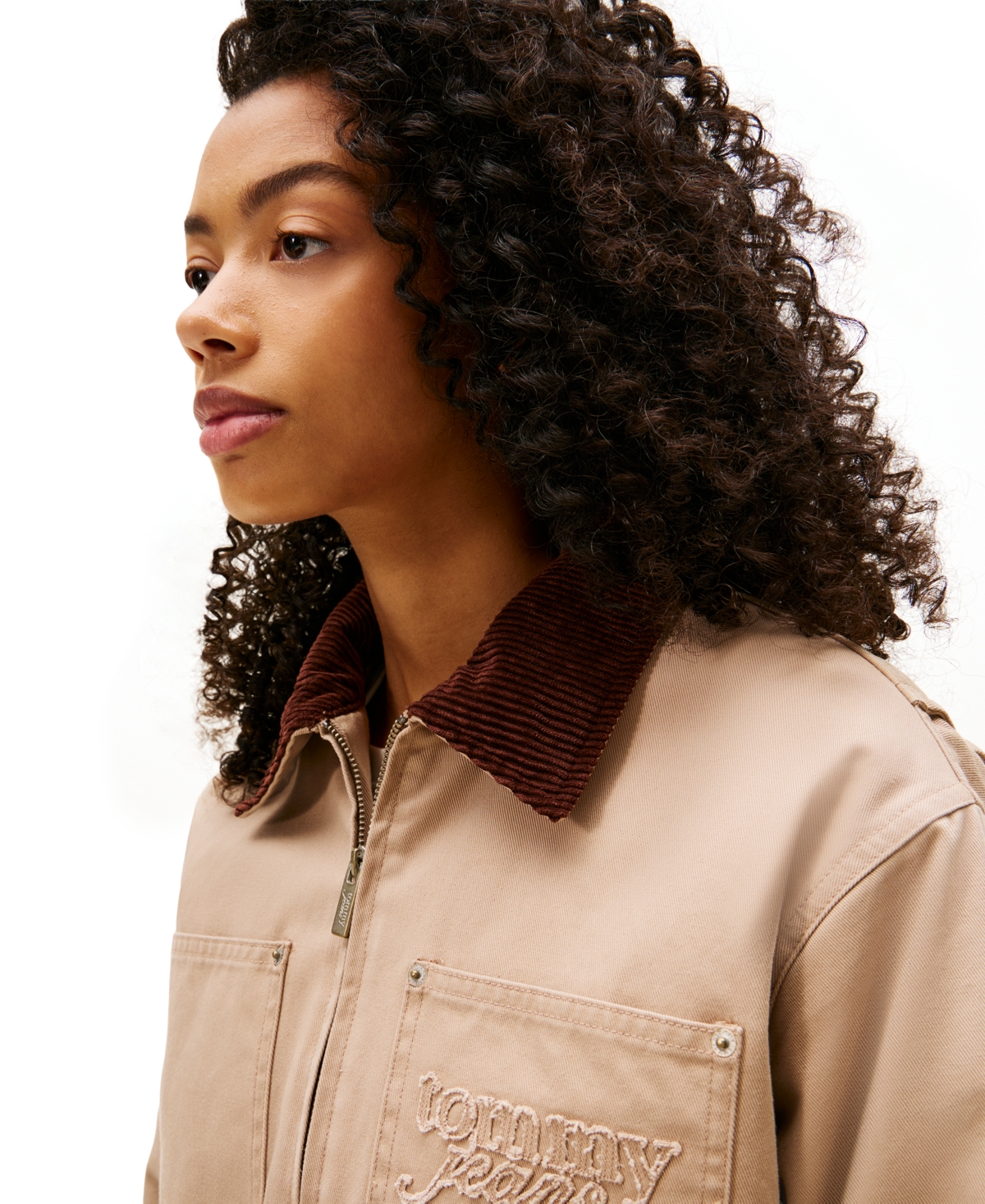 Tommy Jeans Women's Cotton Padded Cropped Coach Jacket