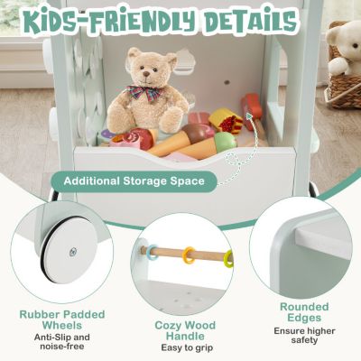 Kids 2-in-1 Walker with Storage and Ice Creams for 1+ Years Old