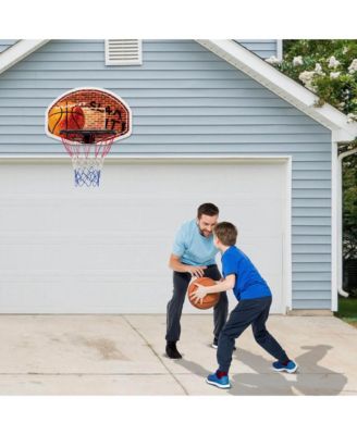 Wall Mounted Fan Backboard With  2 nets  Basketball Hoop and Rim Outdoor Indoor Sports