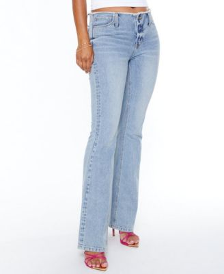 Women's Y2K Cutoff Waist Bootcut Jeans
