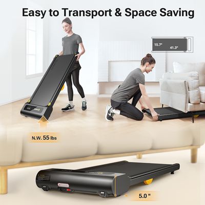 SpaceWalk Lite Walking Pad: Under Desk Treadmill for Home Office. Treadmill with Remote, Fits Under Sofa, App Connectivity