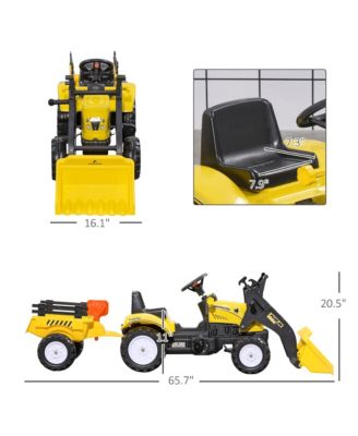 Ride-On Kids Bulldozer with Real Working Dirt Bucket,