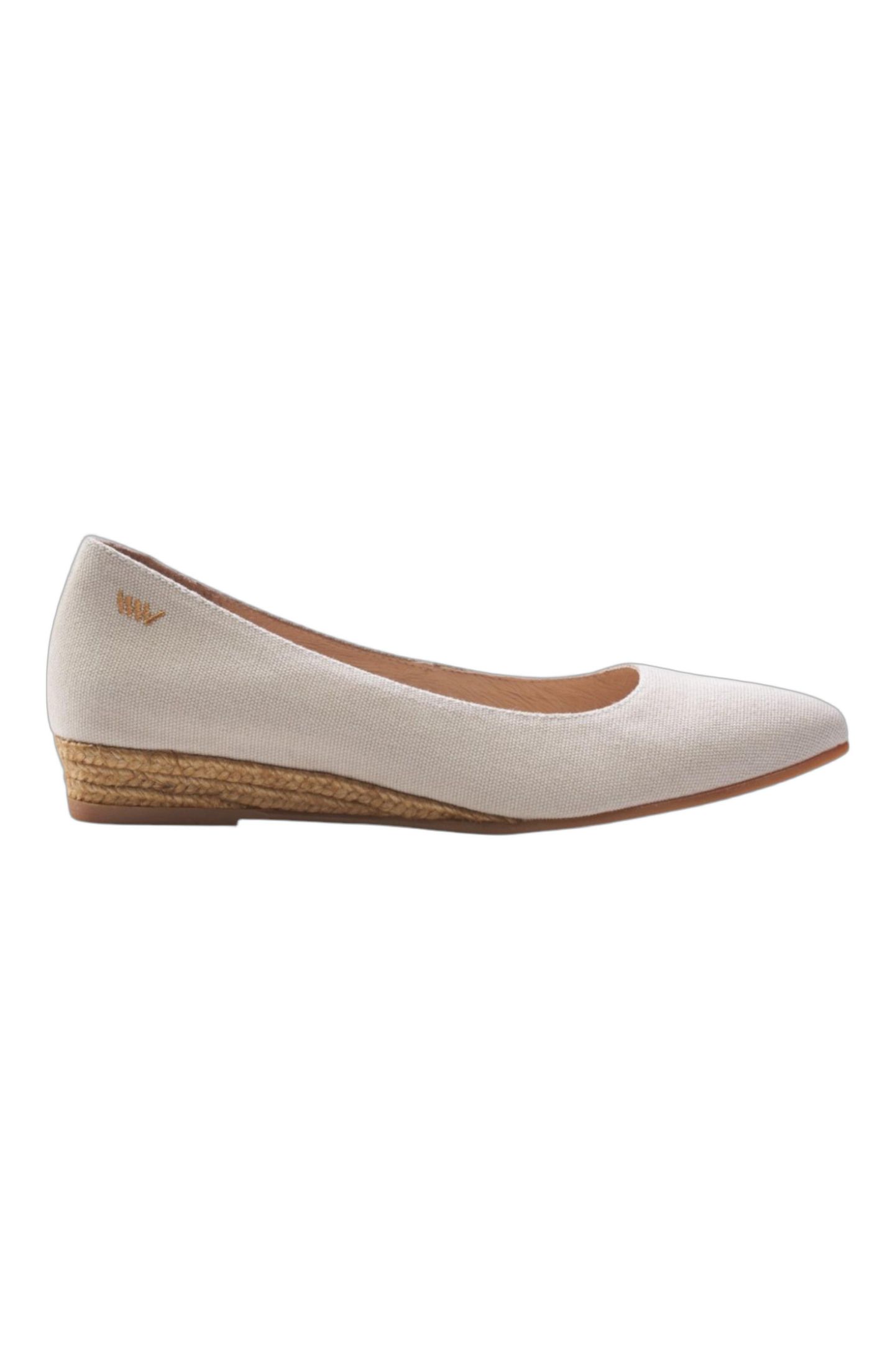 Женские сандалии VISCATA Rubina Canvas Espadrille Flats Slip on, цвет: Бежевый — фото 1