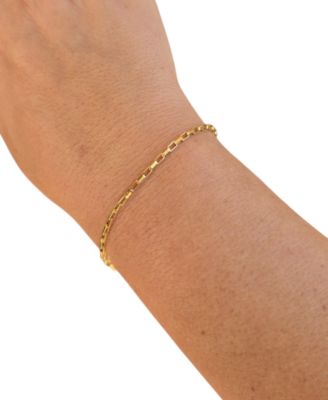 Gold-Tone Box Chain Link Bracelet