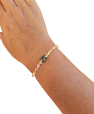 Moonstone and Amazonite Stretch Bracelet