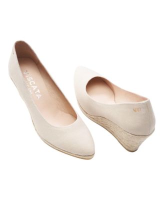  Roses Canvas U Cut Espadrille Wedges