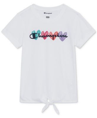 Big Girls Logo Graphic Tie-Front T-Shirt