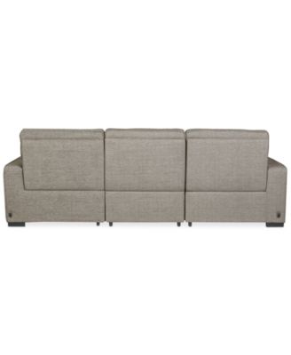 Miren 3-Pc. Fabric Sectional with 3 Power Headrest Recliners, Exclusively at Macy's