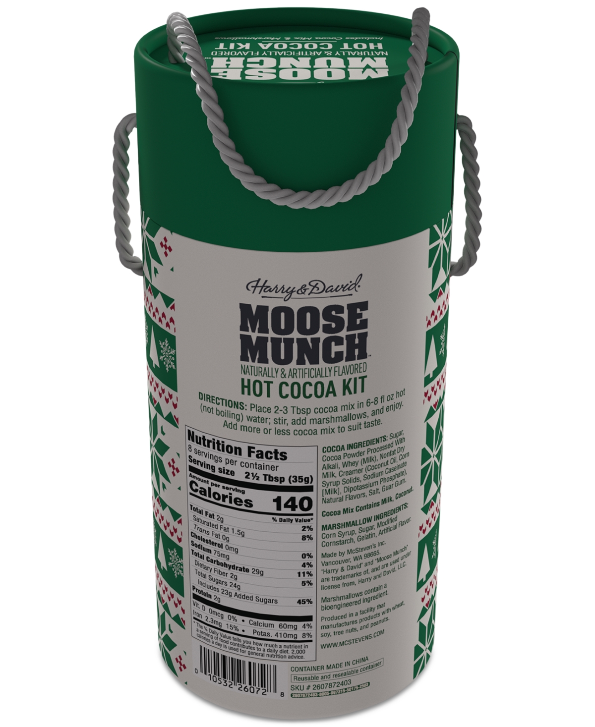 Harry & David Dark Chocolate Hot Cocoa Mix Kit, 11 oz.