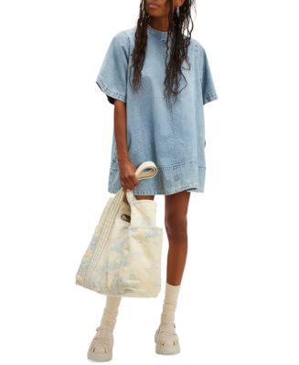 white christmas dresses Free People Atlas Denim Mini Dress – Adeline