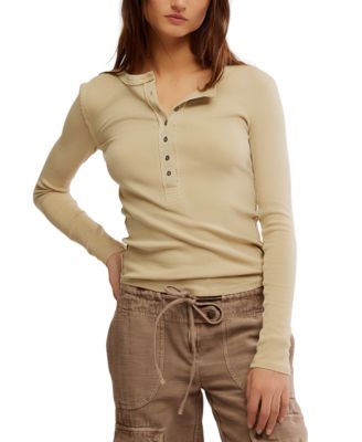 Free People - Women's Long-Sleeve Henley Top