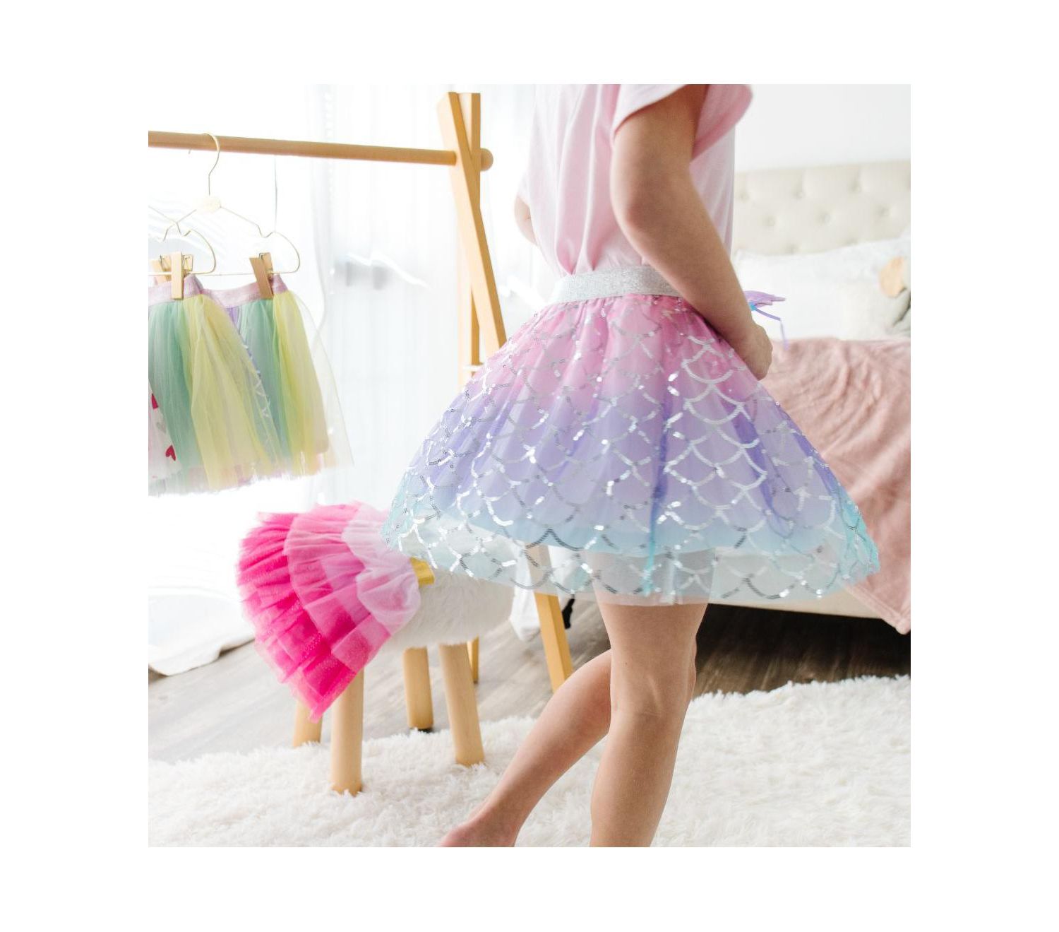 Baby Girls Sparkling Mermaid Tutu Skirt