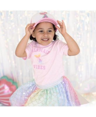Baby Girls Mermaid Vibes Short Sleeve T-Shirt