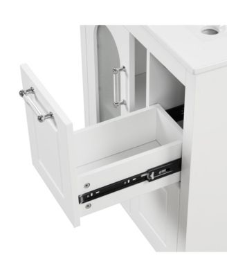 24" Bathroom Vanity with Sink, 2 Drawers and Door, Adjustable Shelf