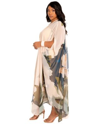 Women's Floral Chiffon Kimono Cover-Ups