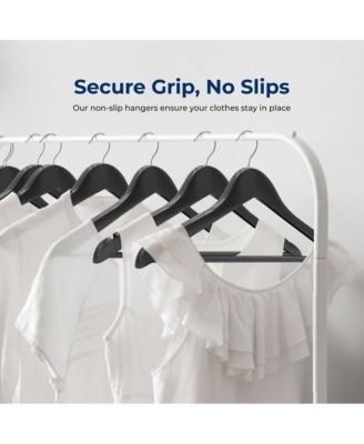 Wooden Coat Hanger Set with 80 Durable Slim Suit Hangers, 360&amp;#xB0; Swivel Hooks, and Notches for Shirts, Jackets, and Dresses