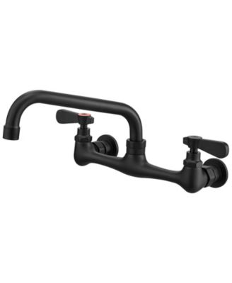 2-Handle Wall Mount 8" Swivel Spout with 8" Center Kitchen Faucet