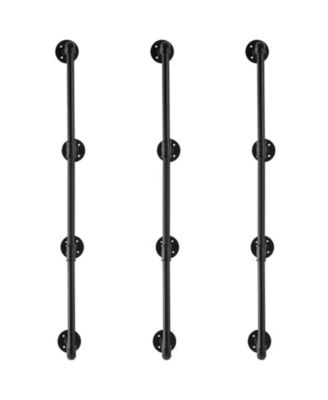 4 Tier Industrial Pipe Wall-Mount Shelf Frame 3PCS Without Planks for Custom Storage