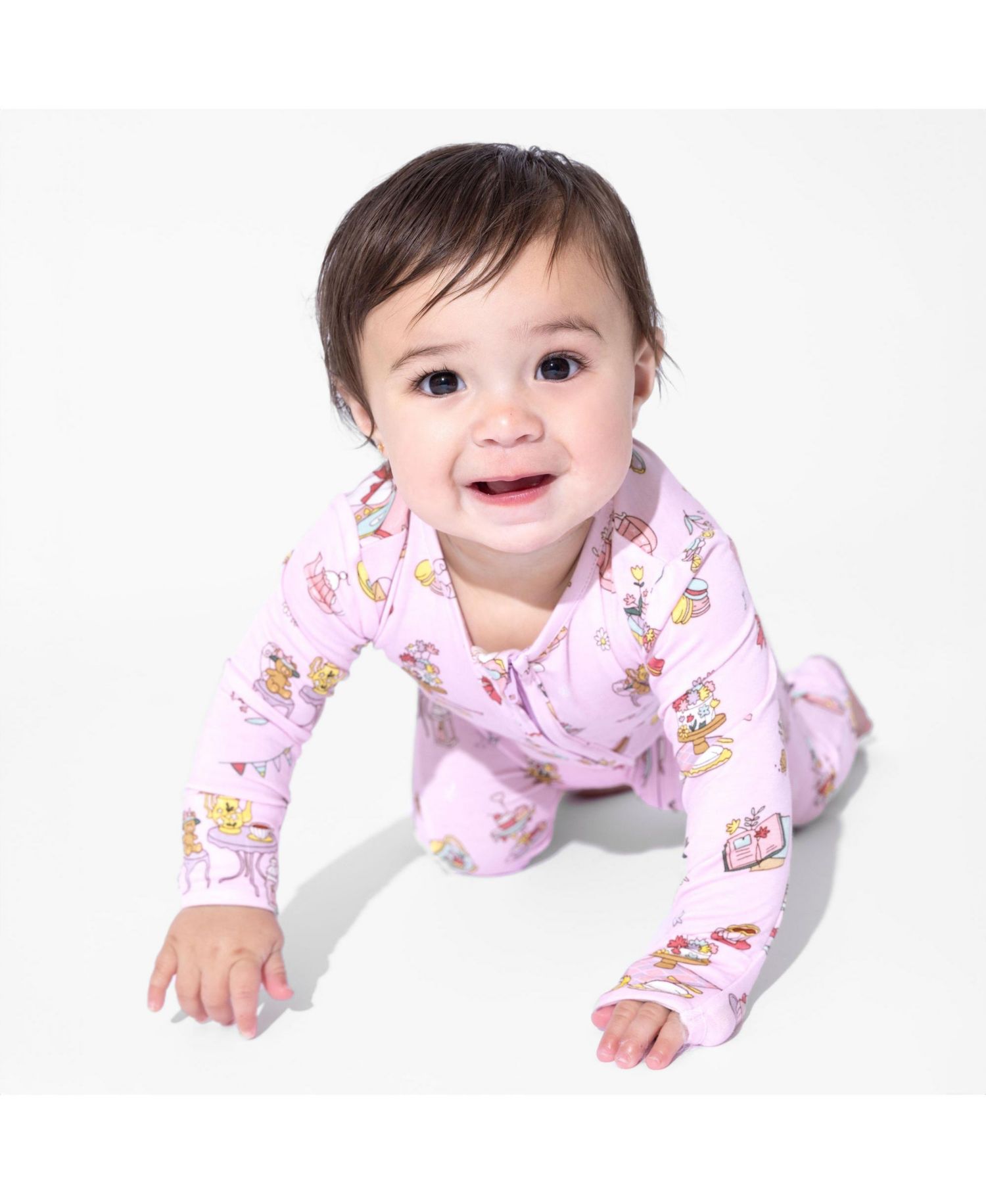 Baby Boys or Baby Girls Tea Party Convertible Footie