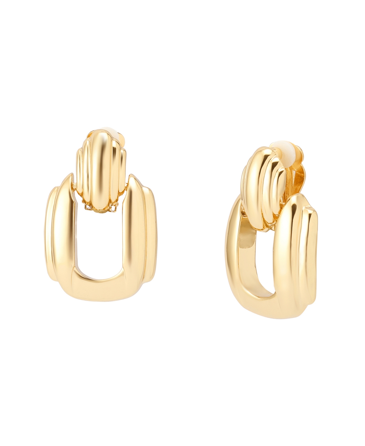 Robert Lee Morris Soho Ribbed Doorknocker Clip-on Earrings