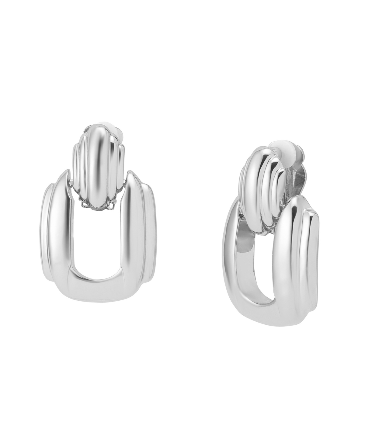Robert Lee Morris Soho Ribbed Doorknocker Clip-on Earrings