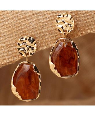 Women's Dented Drop Earrings