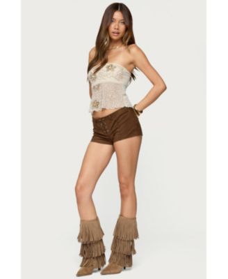 Women's Astra Beaded Sheer Strapless Top