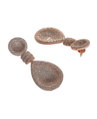 Teardrop-Crystal Drop Earrings