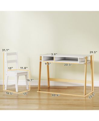 2-Piece MDF Ergonomic Storage Study Set &amp;#x2013; Kids Desk and Chair