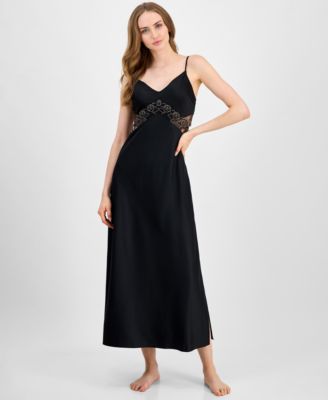 I.N.C. International Concepts - Women's Lace-Trim Satin Nightgown