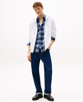 Men's Long Sleeve Zip-Front Flag Logo Hoodie