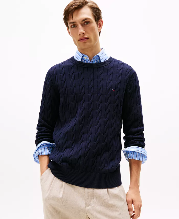 Men's Classic Cable Crewneck Sweater