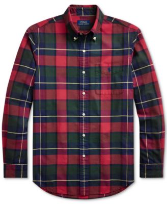 Men's Classic-Fit Plaid Oxford Shirt