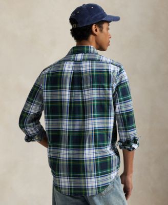 Men's Classic-Fit Plaid Oxford Shirt