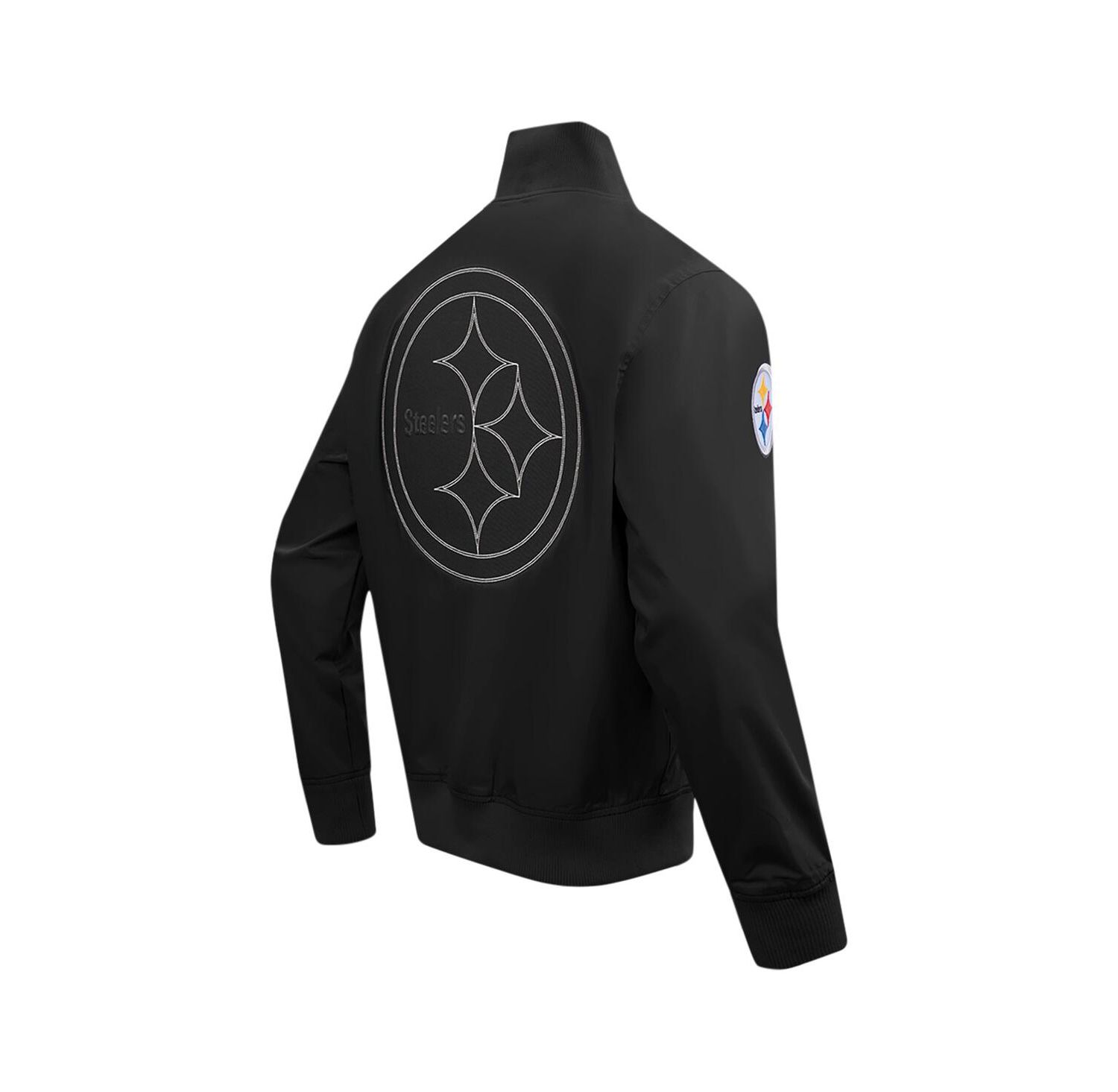 Men's Black Pittsburgh Steelers Paint The City Twill Full-Zip Jacket