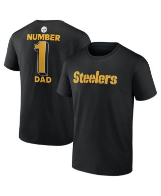 Fanatics - Men's Black Pittsburgh Steelers Big Tall Number One Dad T-Shirt