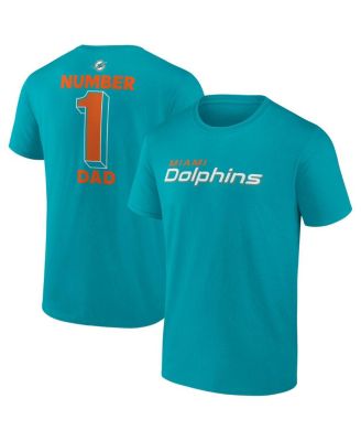 Fanatics - Men's Aqua Miami Dolphins Big Tall Number One Dad T-Shirt