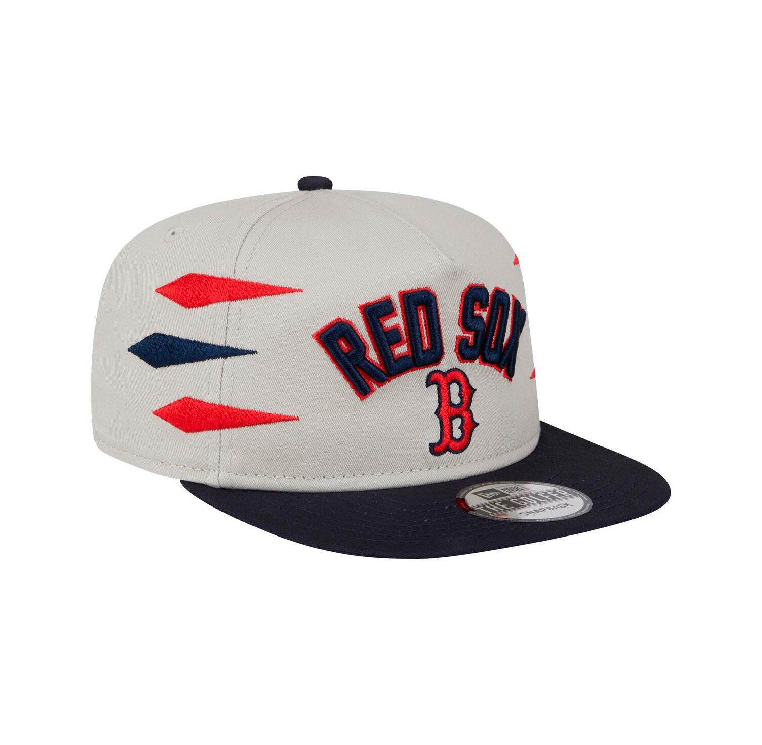 Men's Cream Boston Red Sox Iron Golfer Snapback Hat