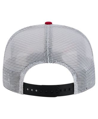 Men's Black/Red Chicago Bulls Throwback Dye Golfer Snapback Hat