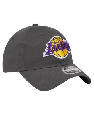 Men's Charcoal Los Angeles Lakers Active Ripstop 9TWENTY Adjustable Hat