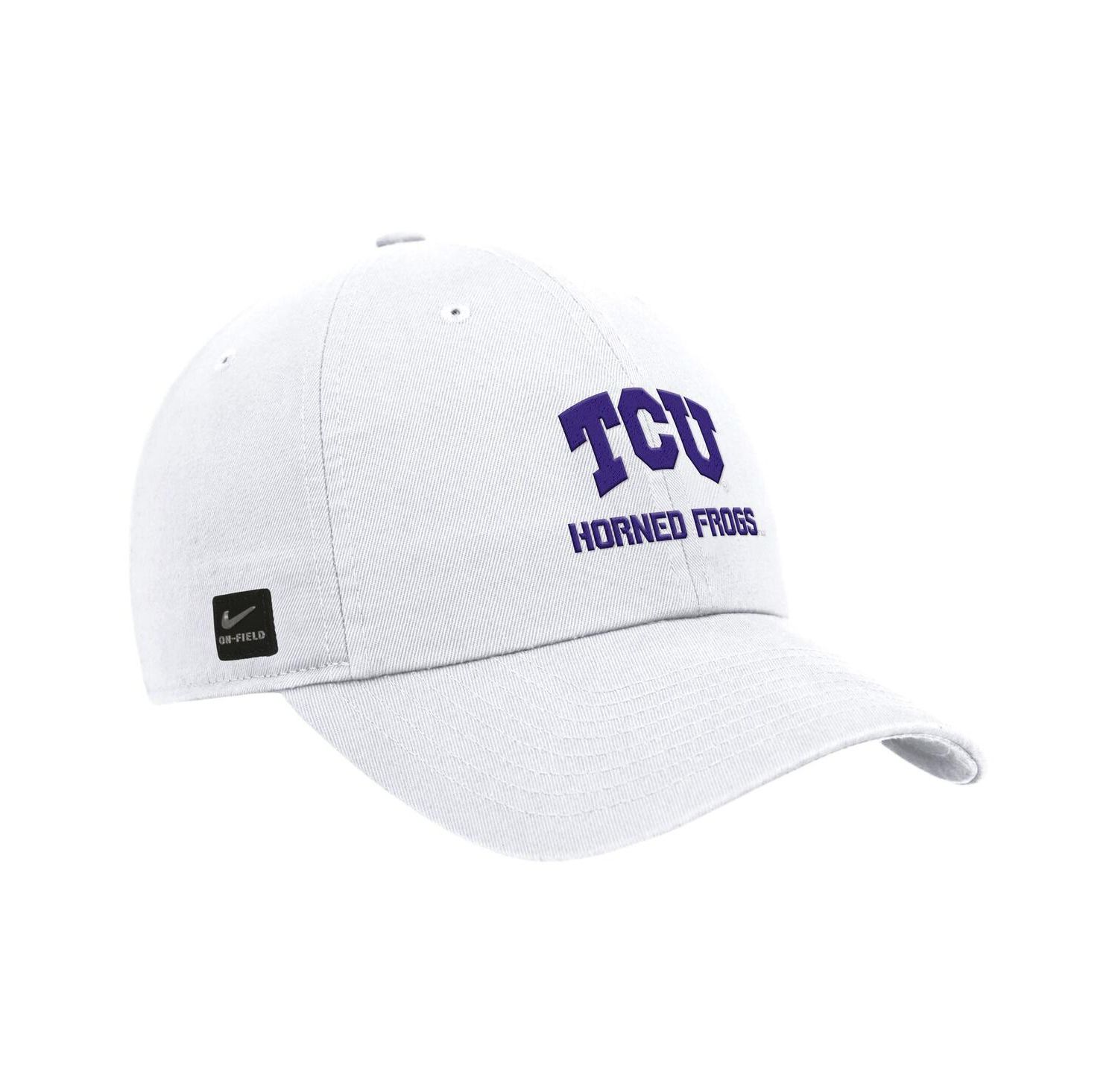 Men's White TCU Horned Frogs 2025 On-Field Club Adjustable Hat