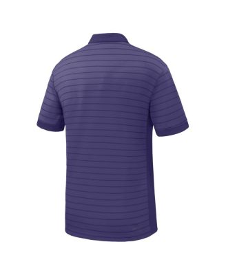 Men's Purple TCU Horned Frogs 2025 Early Season Coaches Sideline Victory Stripe Performance Polo Shirt