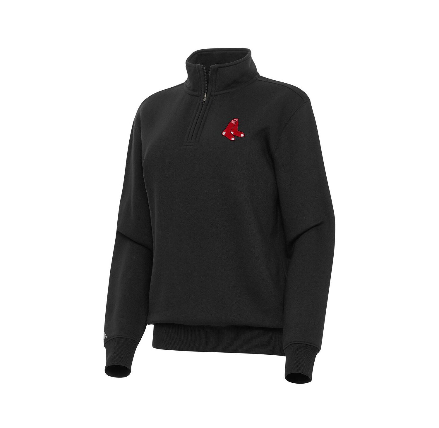 Women's Black Boston Red Sox Victory Quarter-Zip Sweatshirt